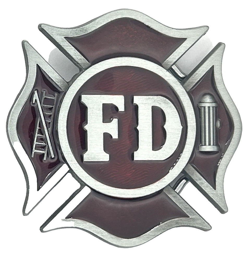 Fire Fighter Enameled Belt Buckle New