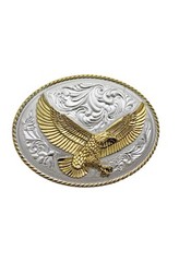 Eagle Belt Buckle New Men Gold Engraved Silver Metal Western Style Cowboy Rodeo