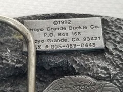 VTG 1992 Arroyo Grande Buckle Co. Eagle Head With Stones Belt Buckle Shelf V4