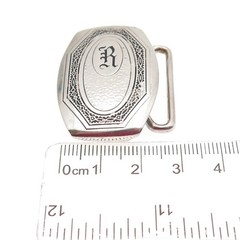 HICKOK 925 Sterling Silver Antique Art Deco Monogram Belt Buckle