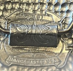 Vintage SSI Metal Handcrafted Belt Buckle Horses And Indian Nature Wildlife USA