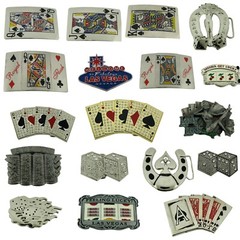 Lucky Dice Las Vegas Raiders Casino Bikers Truckers Western Cowboy Belt buckles