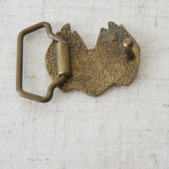Vintage 1983 Baron Motorcycles Harley Davidson Eagle Solid Brass Belt Buckle