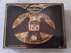 New Vtg. Harley Davidson Belt Buckle Raintree – Heavyweight Champ