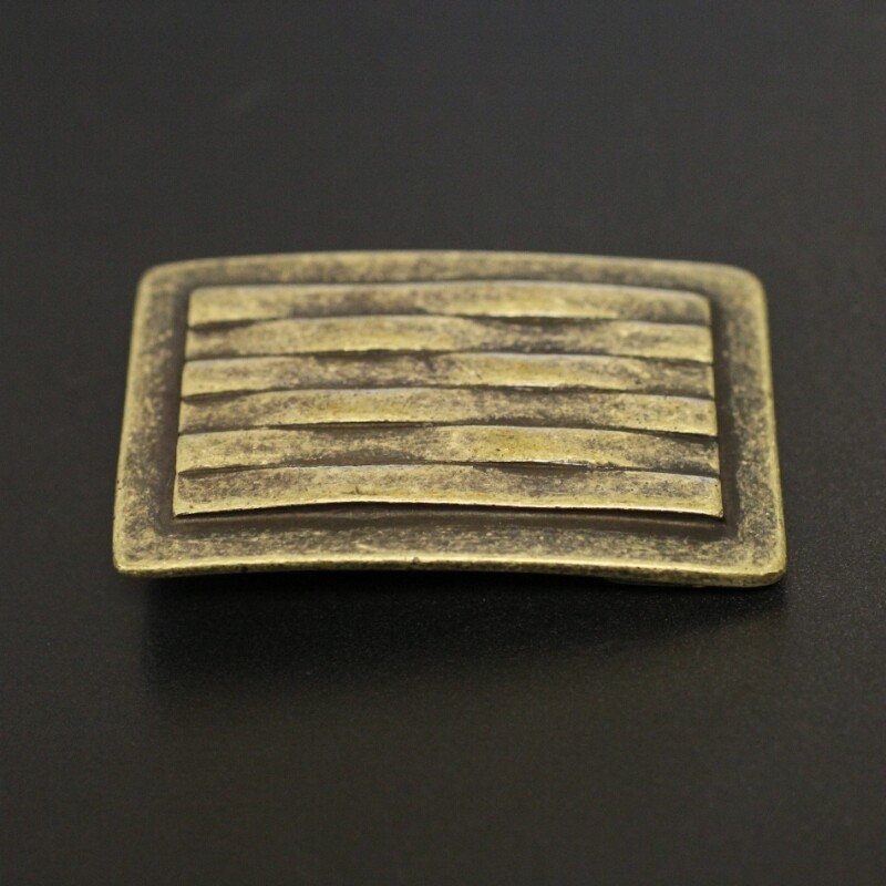 Braided tendrils waves belt buckle brass hippie removable clasp gs8962m