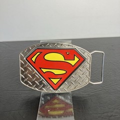 Superman Bizarro Reversible Spin Flip Belt Buckle DC Comics Diamond Plate Metal