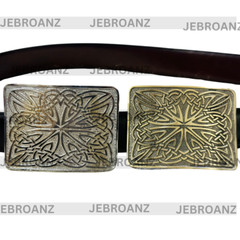 Chrome & Antique finish Scottish Celtic Belt Buckle – Christmas gift – Handmade