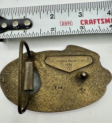 Vintage 1976 Rocky Mountain Colorado Elk Deer Belt Buckle