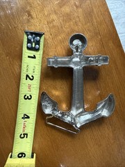VTG Rock Rebel Anchor Belt Buckle Silver Metal j1
