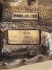 VTG Bergamot Brass Works Locomotive Coal Cart Belt Buckle 1970s 1978 Train