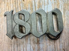 1800 Tequila Advertising Promotional Silver Color Cutout Belt Buckle