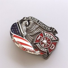 New Vintage American Hero Firefighter Fire Enamel Belt Buckle also Stock in US