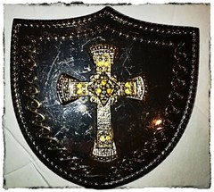 RELIGIOUS CROSS JESUS BLESSING BELT BUCKLE