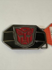 Transformers Reversible 4” Belt Buckle Decepticon Autobot Logo Official Diecast