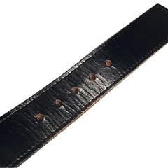 Marc Wolf Black Leather Plain Strap Men&rsquo;s Belt Size 36 Harness Buckle Snap