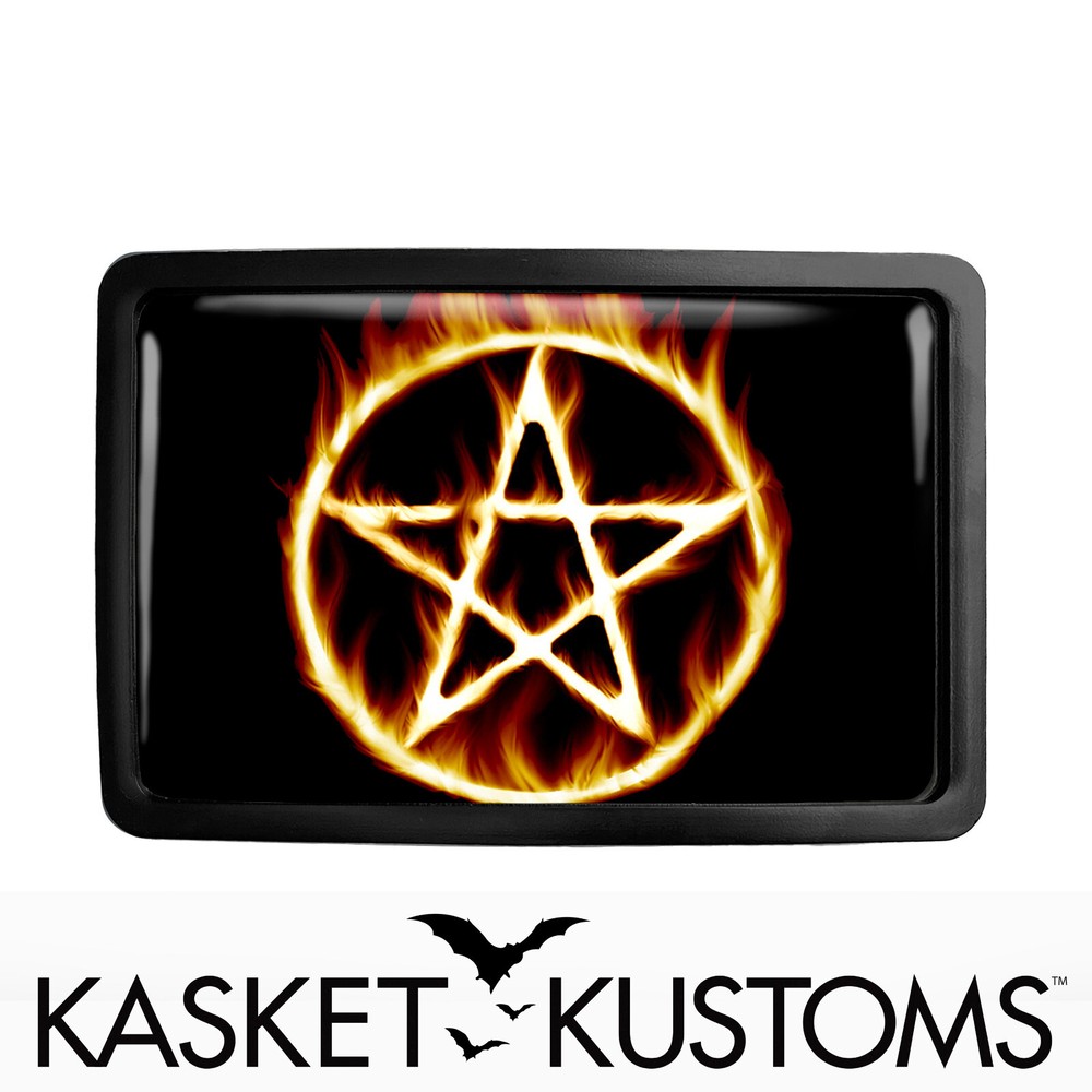 666 Pentagram Belt Buckle – Gothic Occult Satanic Pentacle Buckle – 336