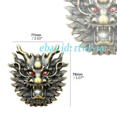 Vintage Men Belt Buckle Western Cowboy Alloy Chinese Dragon Spits Out Pearls Tap