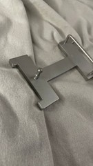 H 38-40mm 1.5` Belt Buckle Silver Tone H Replacement Buckle