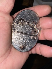 Vintage Banjo Bluegrass Silver Black Belt Buckle Rare Fast Free Shipping