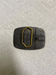 Vintage Solid Brass Williamette Salmon Quest Belt Buckle