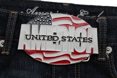 NEW Men Women Silver Metal Buckle Fashion United States America Flag USA Parade