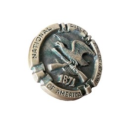 VTG 1978 “NATIONAL RIFLE ASSOCIATION OF AMERICA 1871” SOLID BRASS BELT BUCKLE S