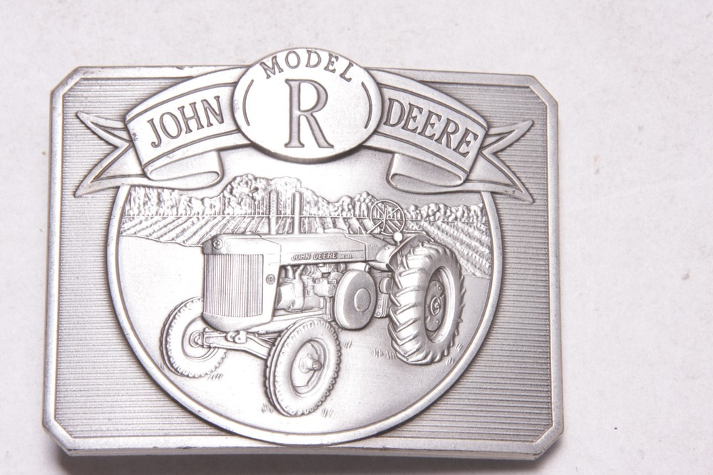 John Deere Model R 1990 Belt Buckle Heavy Metal – 2 1/2 x 3 1/8&Prime; – USED B281