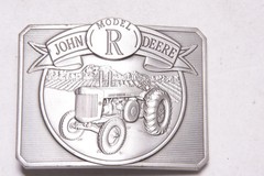 John Deere Model R 1990 Belt Buckle Heavy Metal – 2 1/2 x 3 1/8&Prime; – USED B281