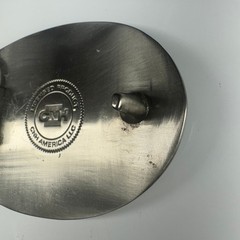 CASE IH Licensed Product Oval Belt Buckle Black Silver Tone CNH America LLC