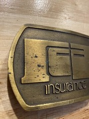 RCA Insurance Vintage Belt Buckle Brass Original 1/4LB+ Man Cave Fashion Decor