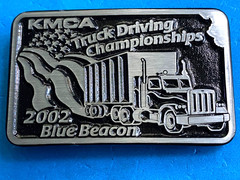 BLUE BEACON TRUCK DRIVING CHAMPIONSHIP BELT BUCKLE AMERICAN TRUCKING SAFE DRIVER