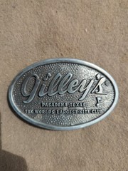 Gilley’s Belt Buckle Vtg Nite Club Pasadena Texas Music Note Sw Buckle Designs