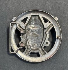 Western Cowboy Skull Head Pistol Guns Metal Belt Buckle By Silver Star 3.25”