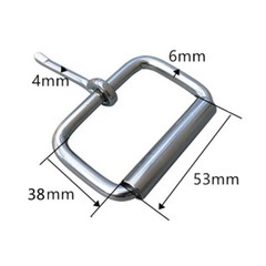 53mm Heavy Duty Stainless Steel Single Prong Roller Belt Buckle Replacement