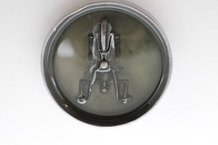 NEW Men Belt Buckle Silver Metal Heavy Grey Skeleton Skull Motorcycle Biker Bone