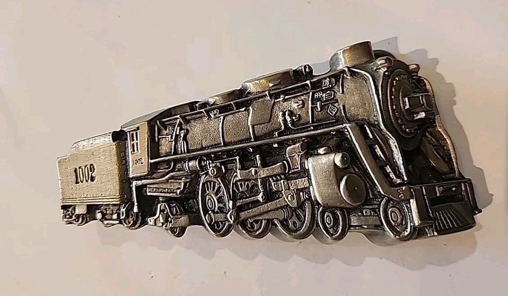 VTG Bergamot Brass Works Locomotive Coal Cart Belt Buckle 1970s 1978 Train