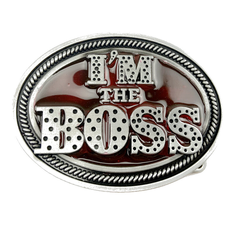 I&rsquo;m the Boss Belt Buckle Western Cowboy Native American Motorcyclist (BOS-01)