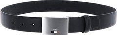 Hugo Boss Men&rsquo;s Storm Icon Plaque Buckle Leather Belt, Black