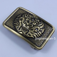 Brass « Dragon Head » Belt Buckle Man&rsquo;s Pin Belt Buckles Fits For 40mm Wide Belt