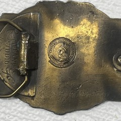 Vintage Belt Buckle Lot 6 Wells Fargo Budweiser Railroad Police Semi Truck