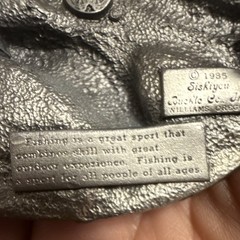 Siskiyou “I’d Rather Be Fishing” Vintage 1985 Western belt buckle 1.5