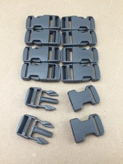 (10) 1&Prime; Duraflex National Green Plastic Side Release Buckle Single Adjust ShpFRE