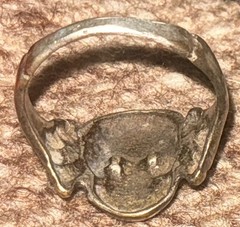 MEMONTO MORI – .925 Ring, Handmade, Eye Rubies! Size ~7.
