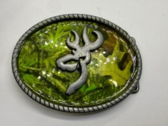Browning Logo Deer Buck Doe Hunting Hunters Camouflage USA Belt Buckle
