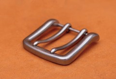 Men Heavy Double Tongue Pin Prong DIY Belt Buckle Fits 39MM Belt Straps Silver