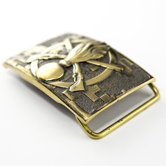 Infantry belt buckle, Handmade Ukrainian military Mechanized Forces brass buckle