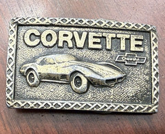 Koleaco Enterprises Corvette Men’s Silver Metal Clip Belt Buckle 1.5in B-825
