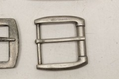 Lot of 9 Assorted Belt Buckles 1.5” Silvertone Studs Chrome Brass Leather Craft