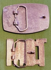 Pair of 3&Prime; Brass Buckles « TOM »