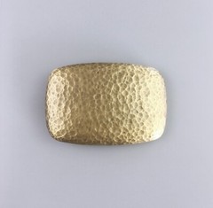 Vintage Bronze Plated Hammer Forged Rectangle Belt Buckle